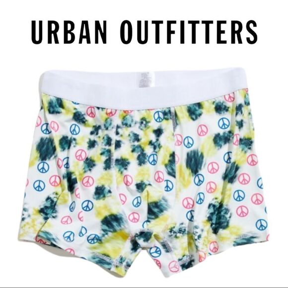 NEW Urban Outfitters UO Peace Sign Men's Boxer Underwear Briefs Set 3 L - Picture 1 of 3